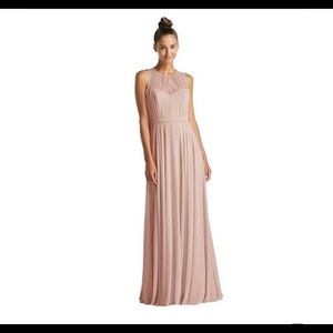 Jenny Packham shirred sleeveless bridesmaid dress